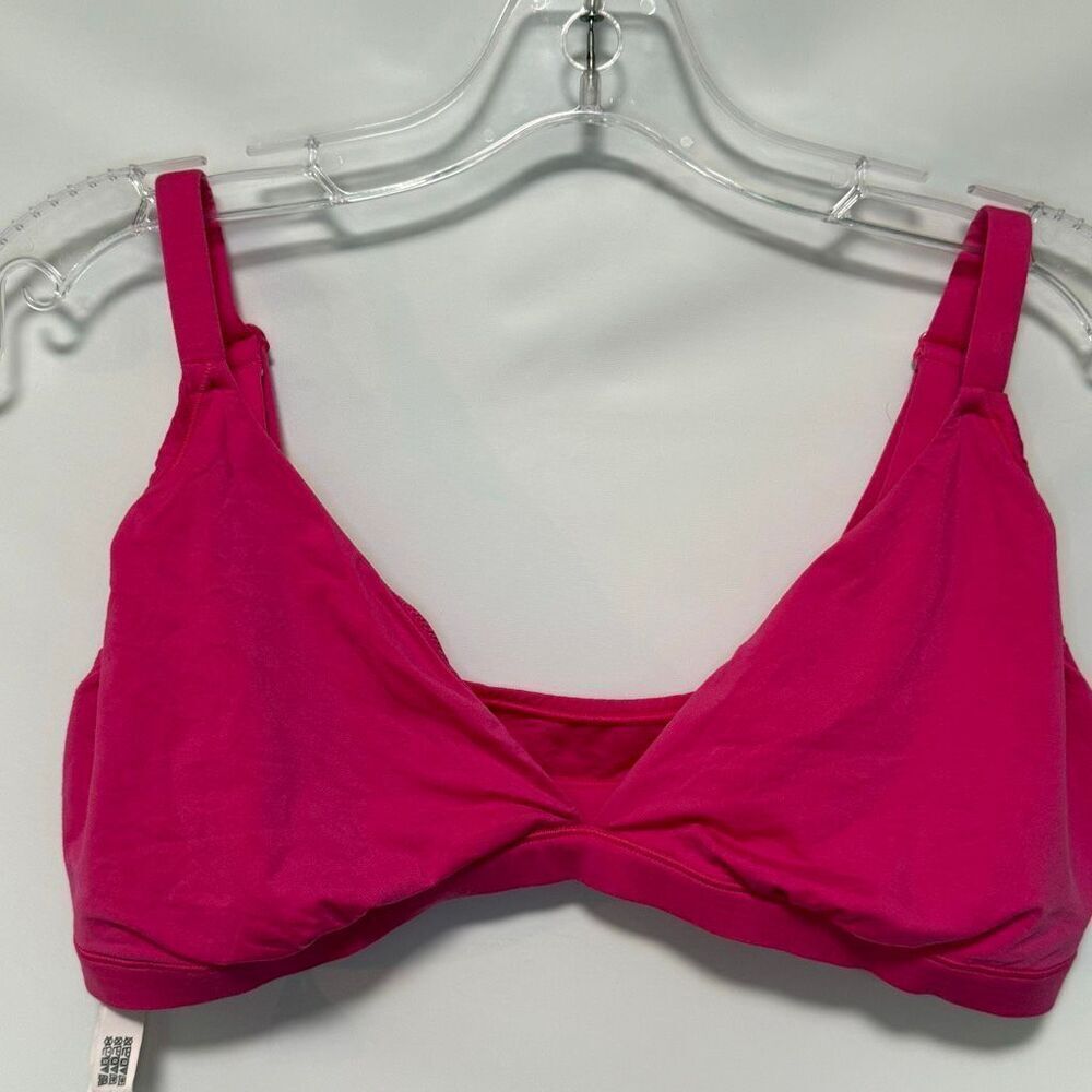 C6 PINK Victoria’s Secret hot pink unlined wore free bralette size XXL